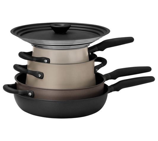 Meyer Accent Cookware 6-Piece Set Cinder and Smoke Edition