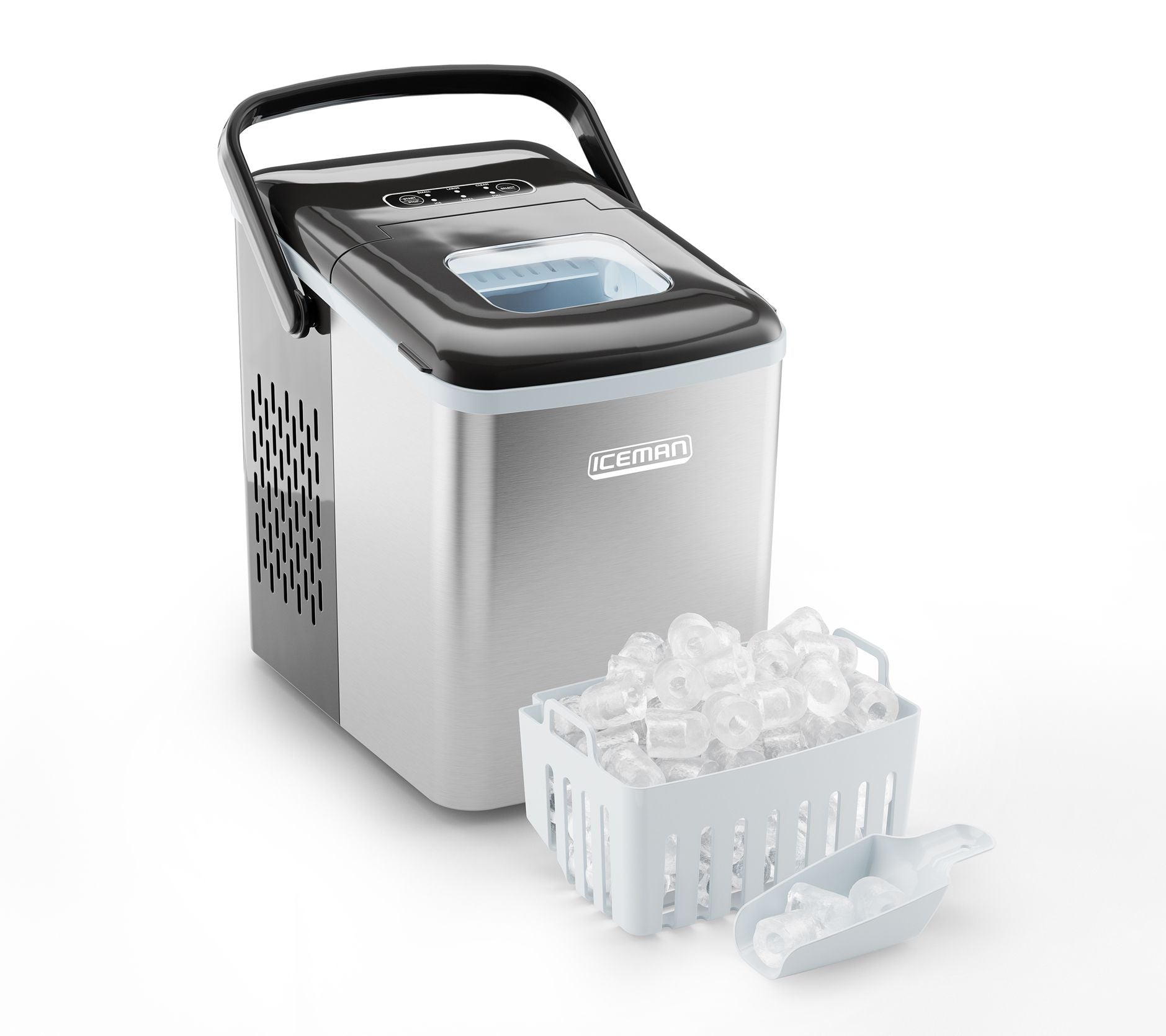 Chefman Iceman Dual-Size 26-lb Ice Machinewith Handle