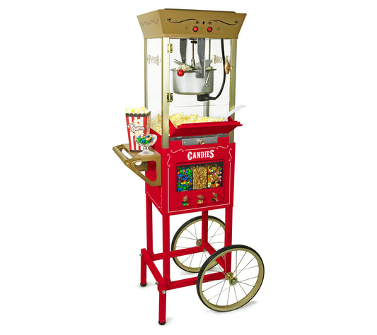 Nostalgia 53" Popcorn Cart with Candy Dispenser