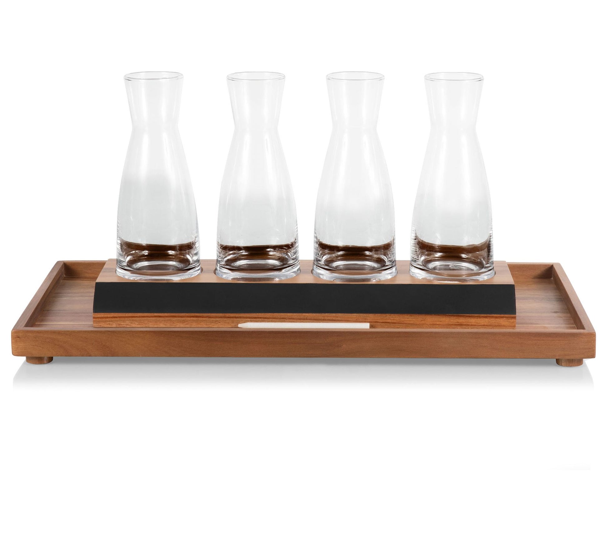 Legacy Acacia Wood Cava Brunch Set of 4 GlassCarafes