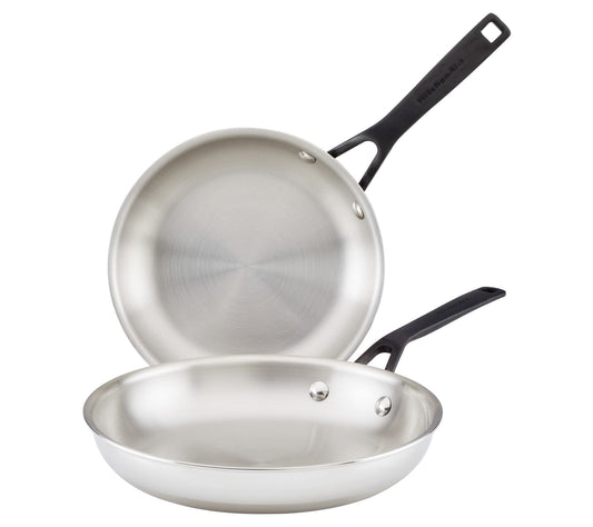 KitchenAid 5-Ply Stainless Steel 2-piece FryingPan Set