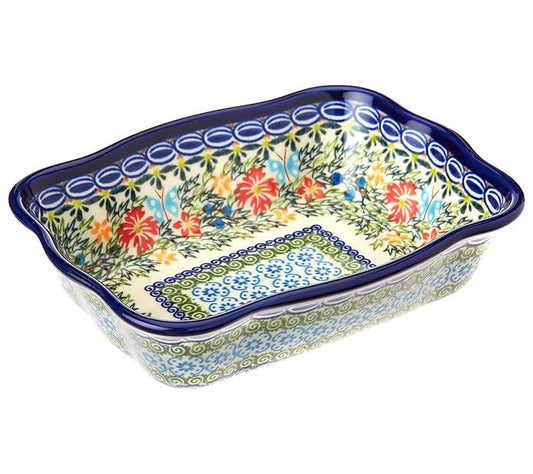 Lidia's Polish Pottery Small Fala Baker