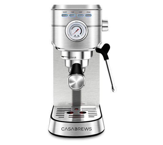CASABREWS 2-Cup Espresso Machine with Milk Frother
