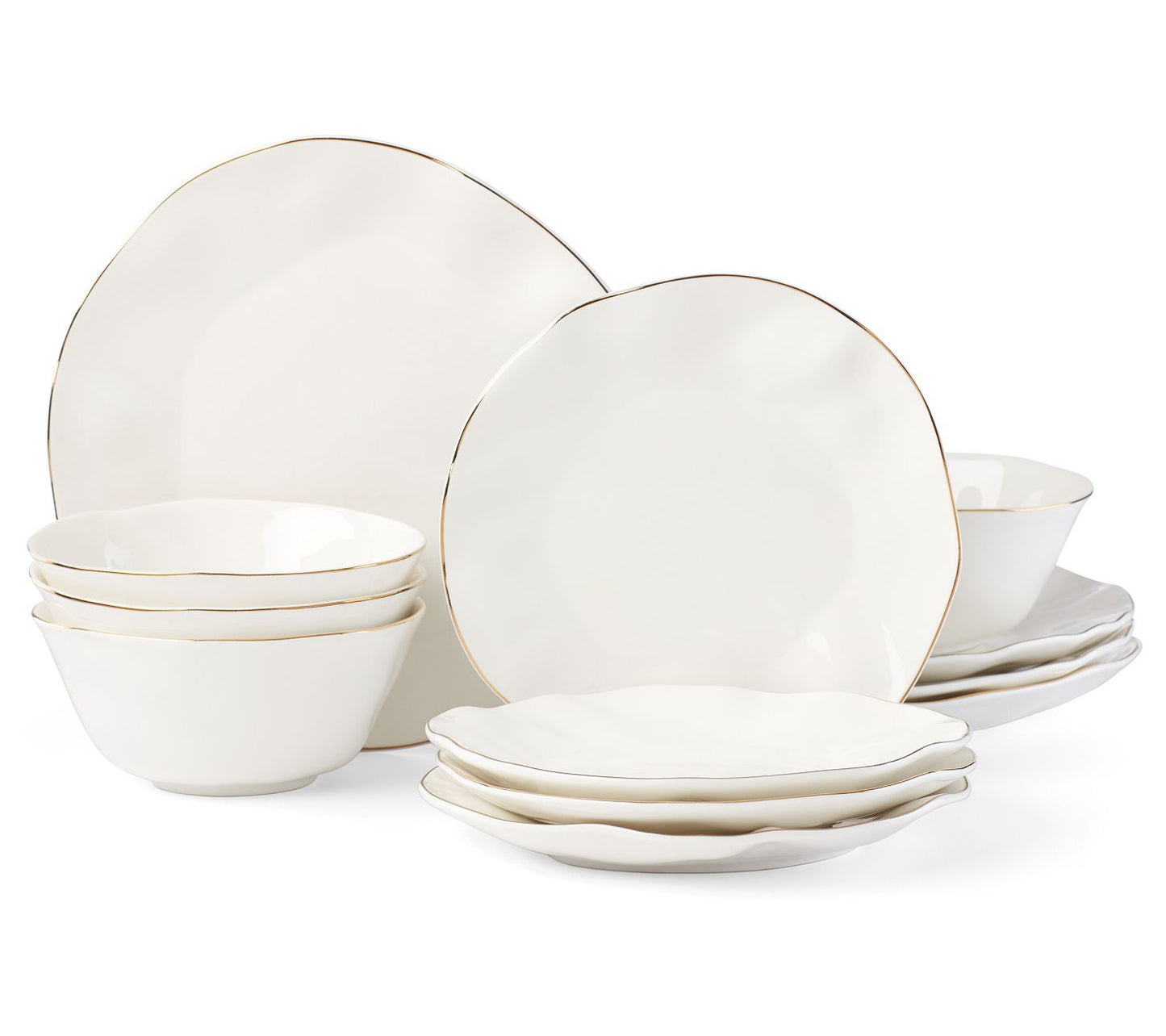 Lenox Blue Bay White 12-Piece Dinnerware Set