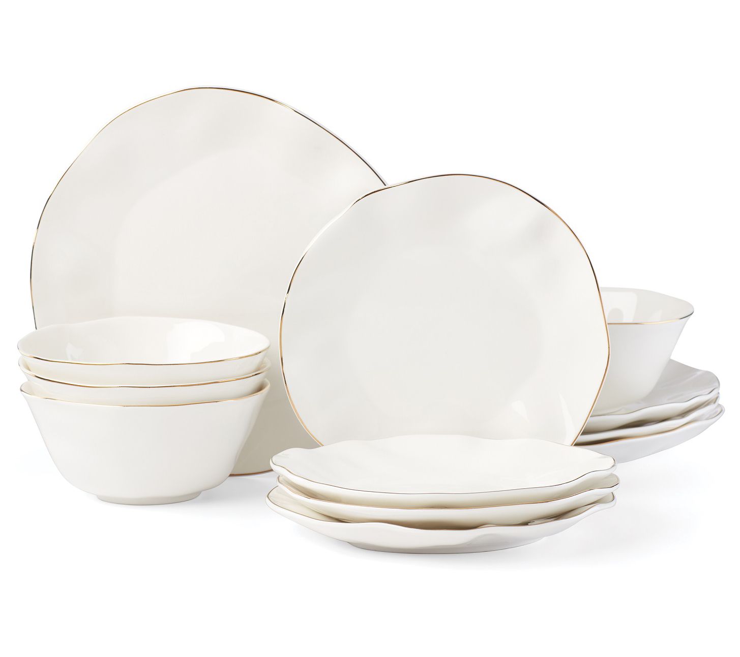 Lenox Blue Bay White 12-Piece Dinnerware Set
