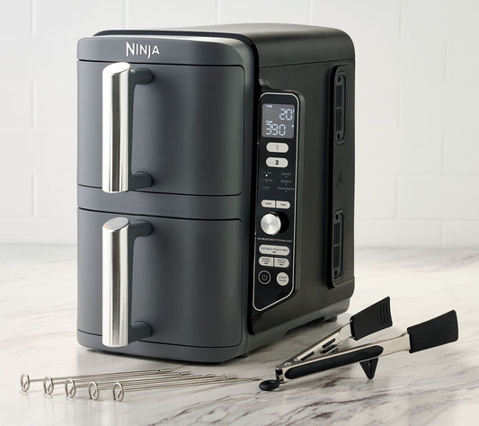 Ninja DoubleStack XL 10qt 6-in-1 Air Fryer w/5pc Skewers & Tongs