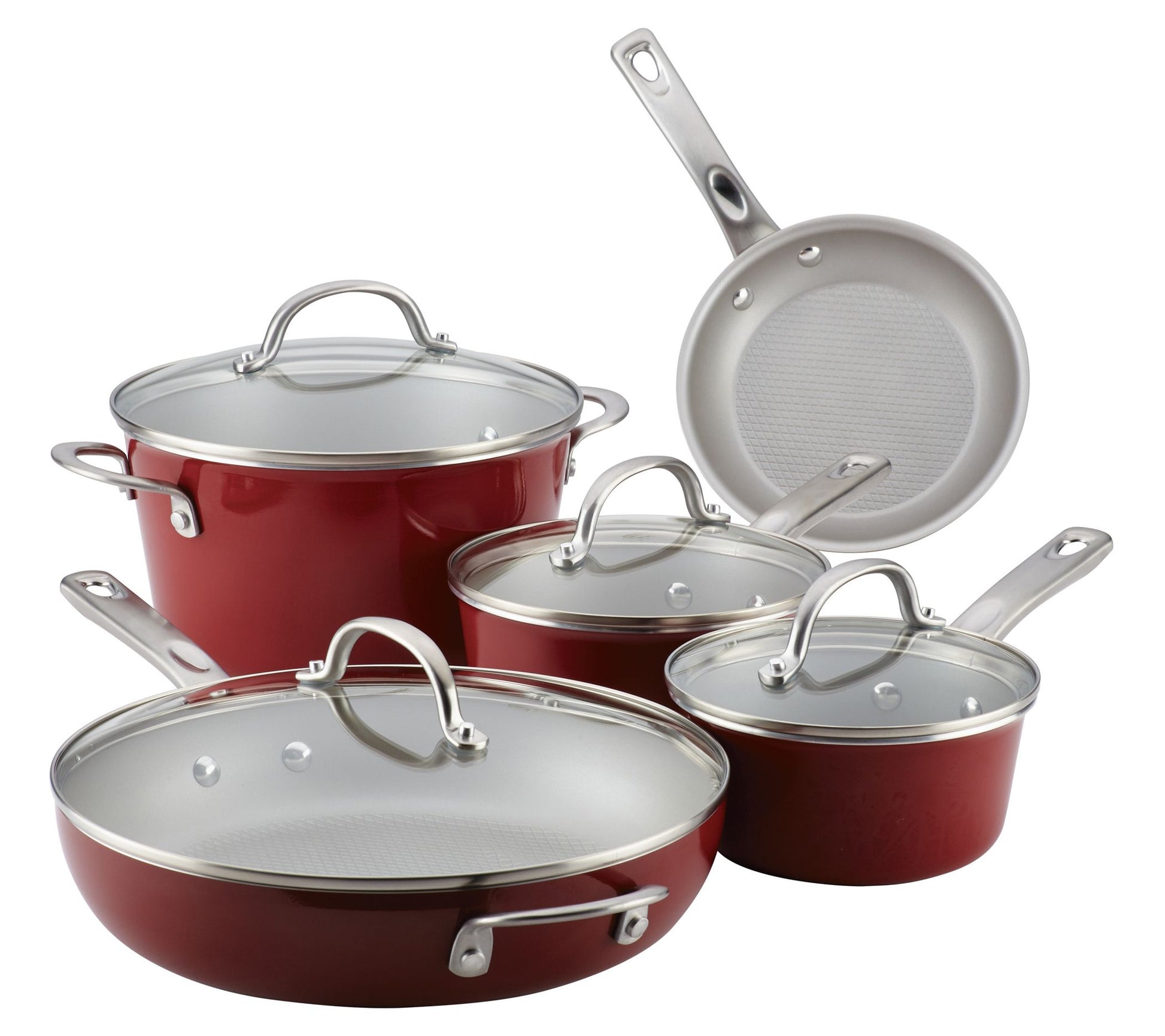 Ayesha Curry Home Collection Nonstick Pots andPans 9pc Set