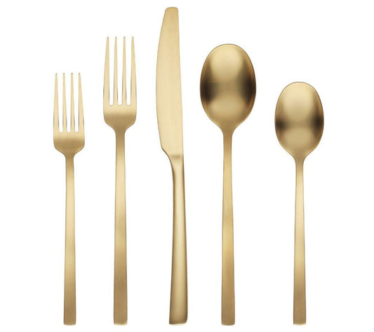 Cambridge Beacon Gold Satin 45-Piece Flatware Set