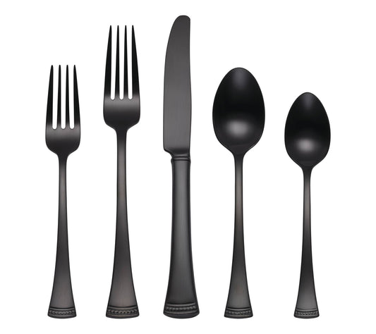 Lenox Portola Satin Black 20-Piece Flatware Set