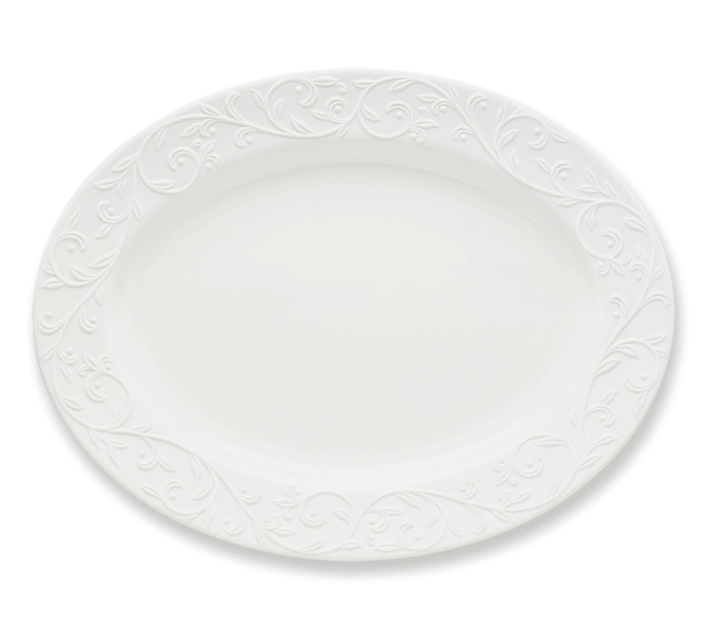 Lenox Opal Innocence Carved 16" Oval Serving Platter