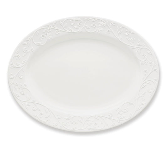 Lenox Opal Innocence Carved 16" Oval Serving Platter