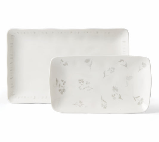 Lenox Oyster Bay 2-Piece Nesting Serving Platters