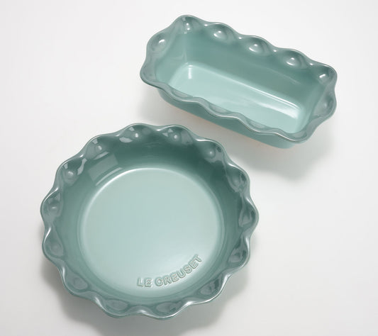 Le Creuset Heritage Fluted Pie Plate Dish & Loaf Pan