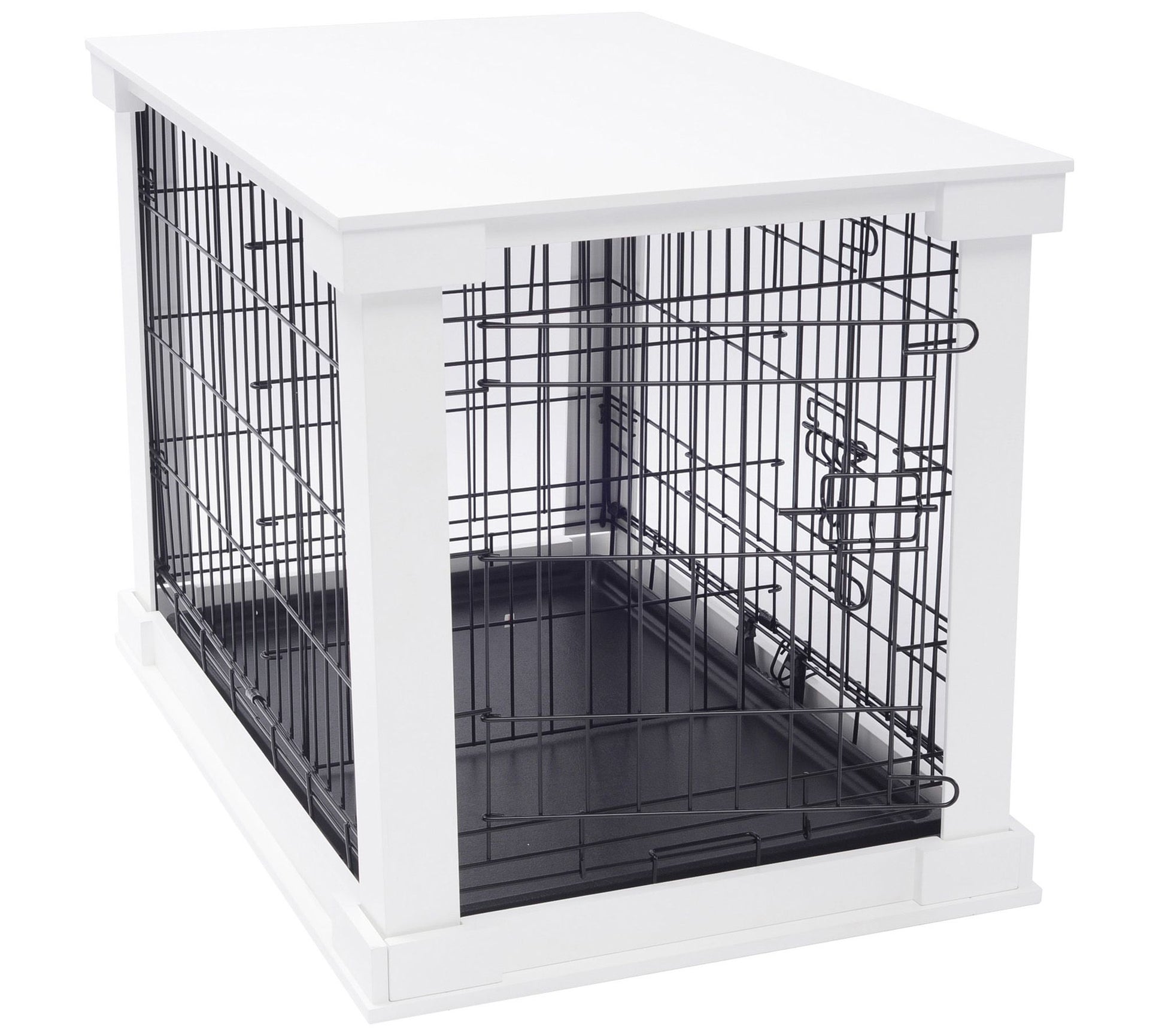 Pet Cage with Crate Cover, White, Small
