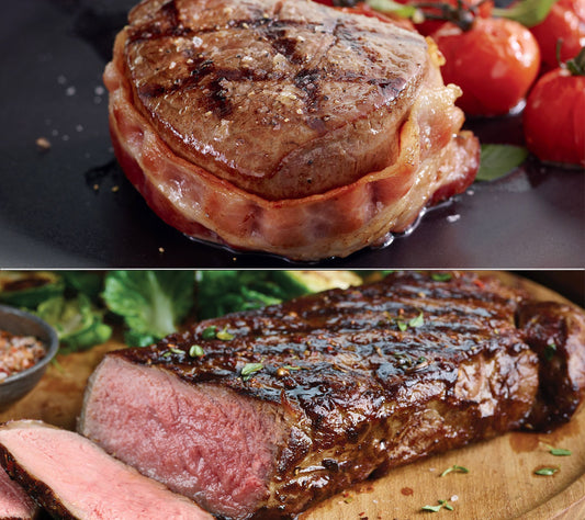 Kansas City Steak Co. (6) 6-oz Filets & (6) 10-oz Strip Steak