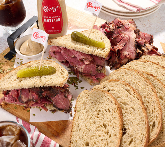 Carnegie Deli (3) 12-oz Packs Sliced Pastrami w/ Rye Bread & Mustard