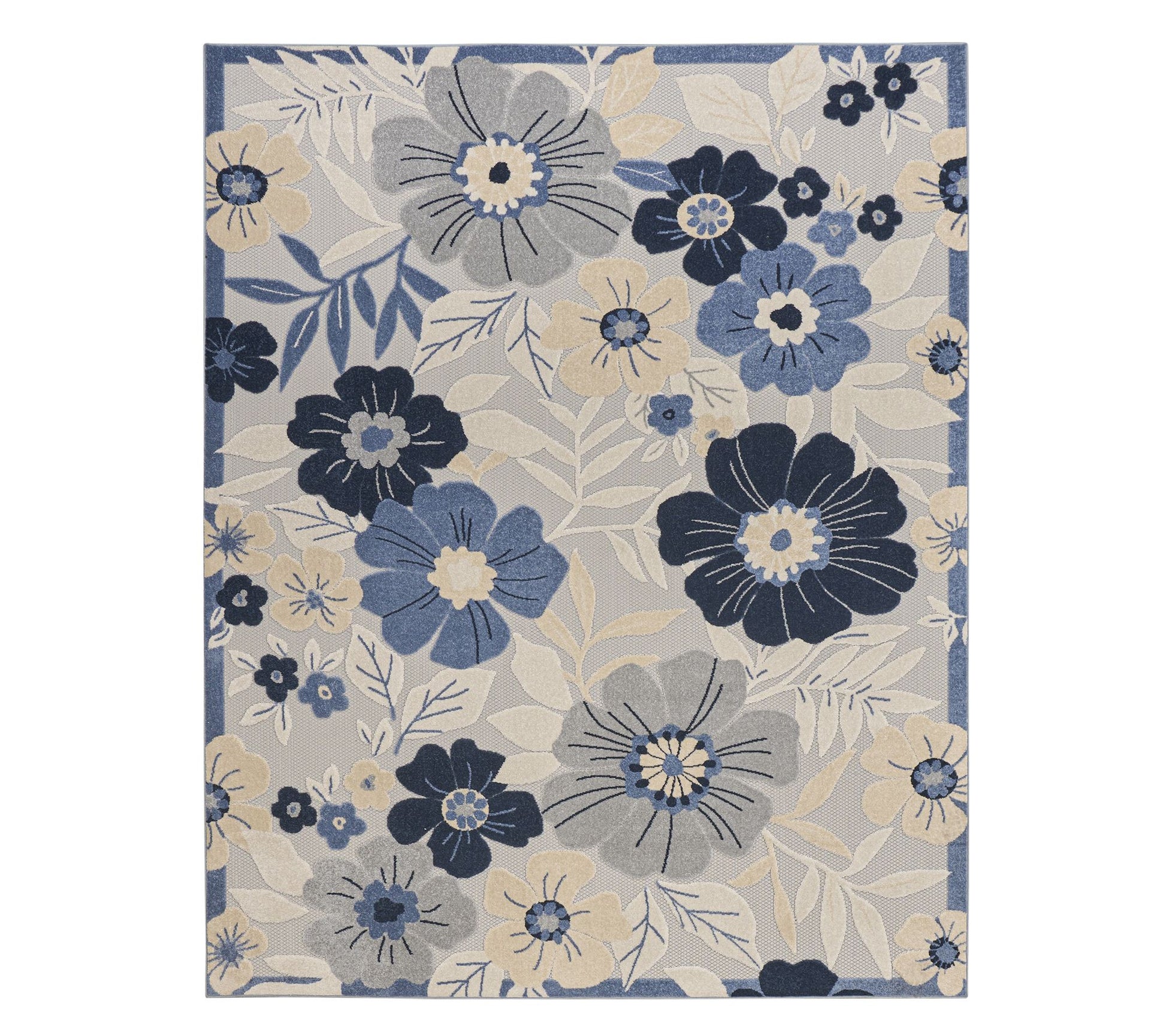 Nourison Home Poppy Floral Print Indoor/ Outdoor 7'10"x9'10" Rug