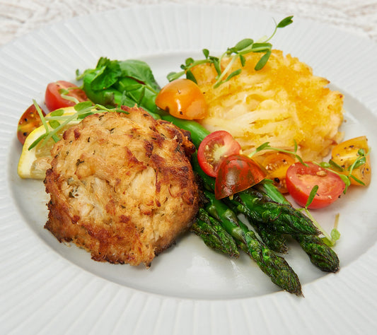 The Big Fish Grill (6) 3.5-oz Crab Cakes & 24-oz Neva's Potatoes