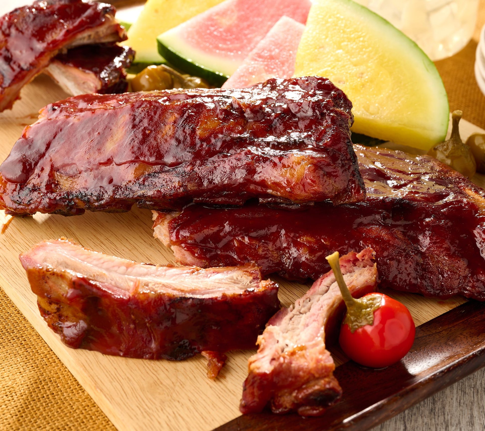Corky's BBQ (2) 2 lb. Baby Back Ribs with Bourbon Honey Sauce