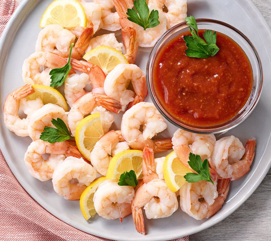 Anderson Seafoods 3 lbs Cooked Cocktail Shrimp & 12 oz Cocktail Sauce