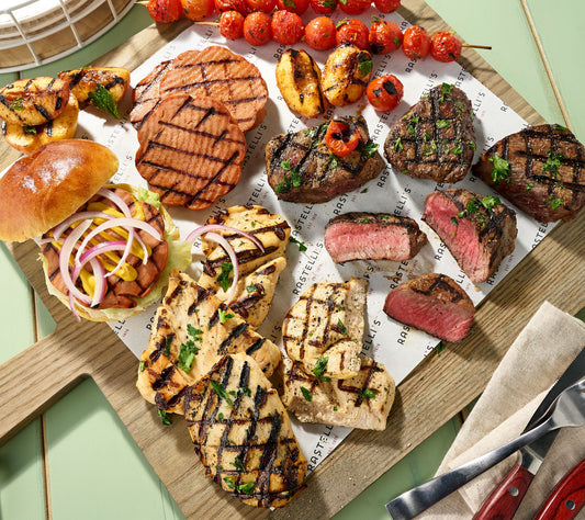 Rastelli's 10-lb Steak, Chicken & Round Dogs Grilling Pack