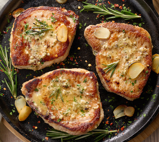 Rastelli's (20) 6-oz Premium Pork Ribeye Steaks w/ Butter