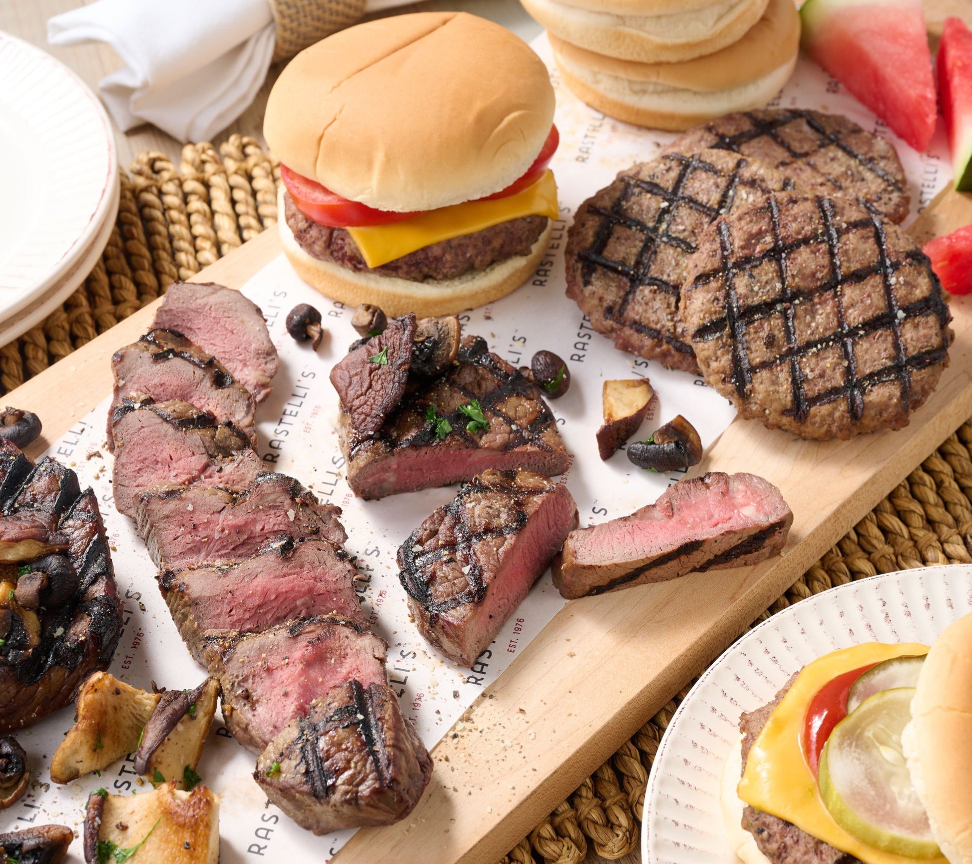 Rastelli's (10) 5-oz Sirloin Steaks & (10) 4-oz Beef Burgers