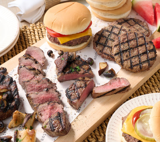 Rastelli's (10) 5-oz Sirloin Steaks & (10) 4-oz Burgers Auto-Delivery