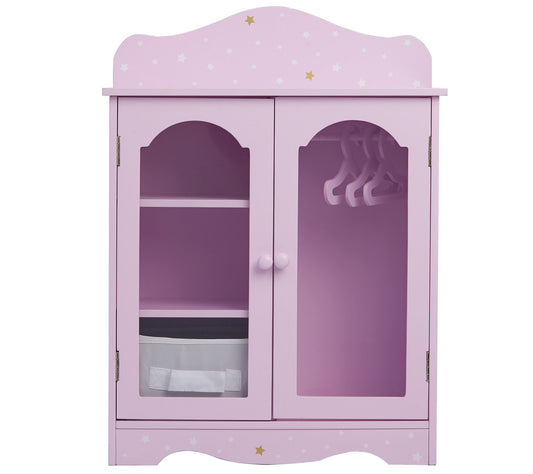 Teamson Kids Twinkle Stars 18"Doll Closet w/ Hangers