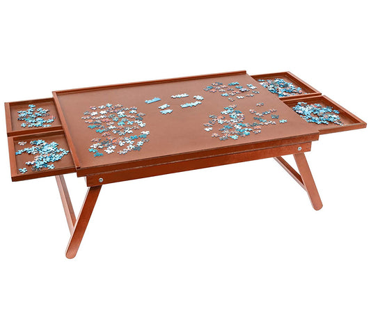Jumbl Freestanding Puzzle Board with Foldable Legs and Drawers