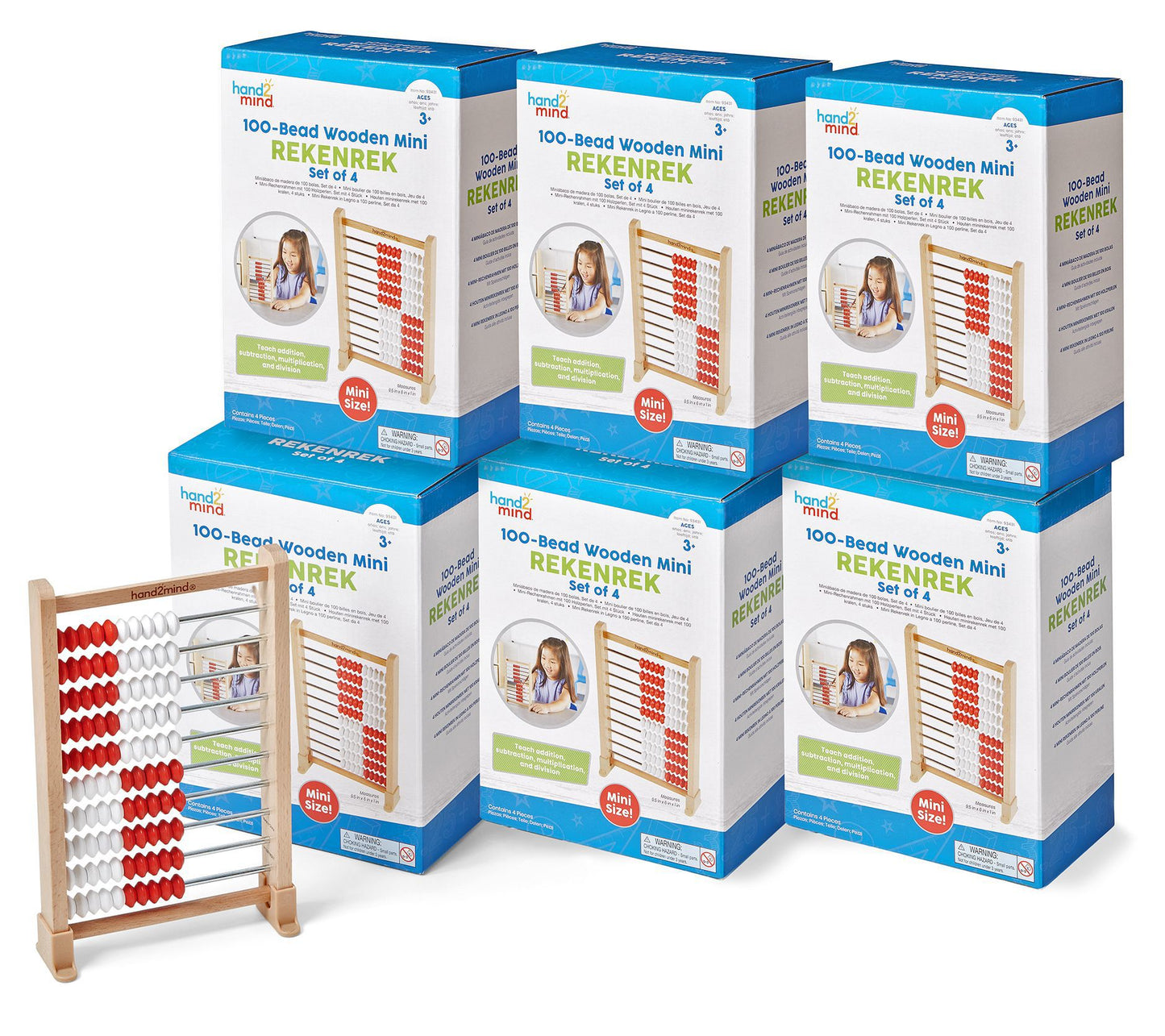hand2mind Set of 25 Mini 100-Bead Rekenrek