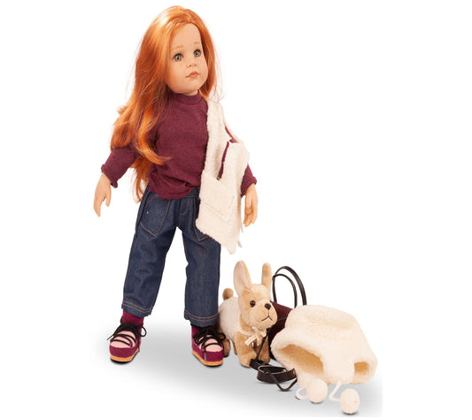 Gotz Hannah 19.5" Standing Doll Hannah & Her Dog