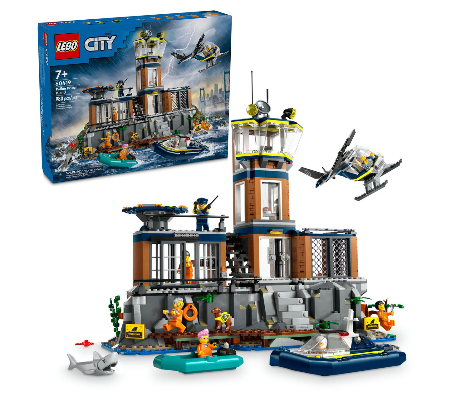 LEGO City Police Prison Island Building Toy 60419 - 980 Pcs