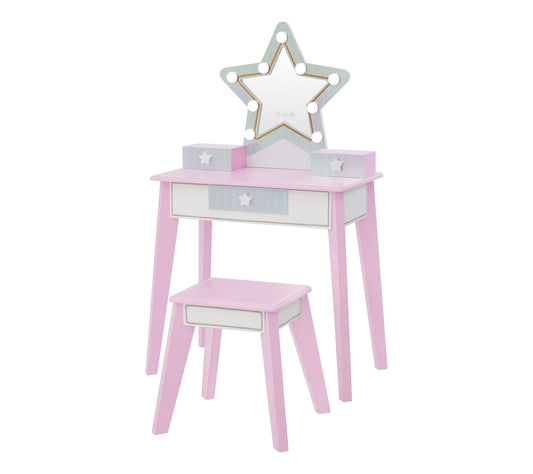 Teamson Kids Little Princess Star Vanity with LED Mirror