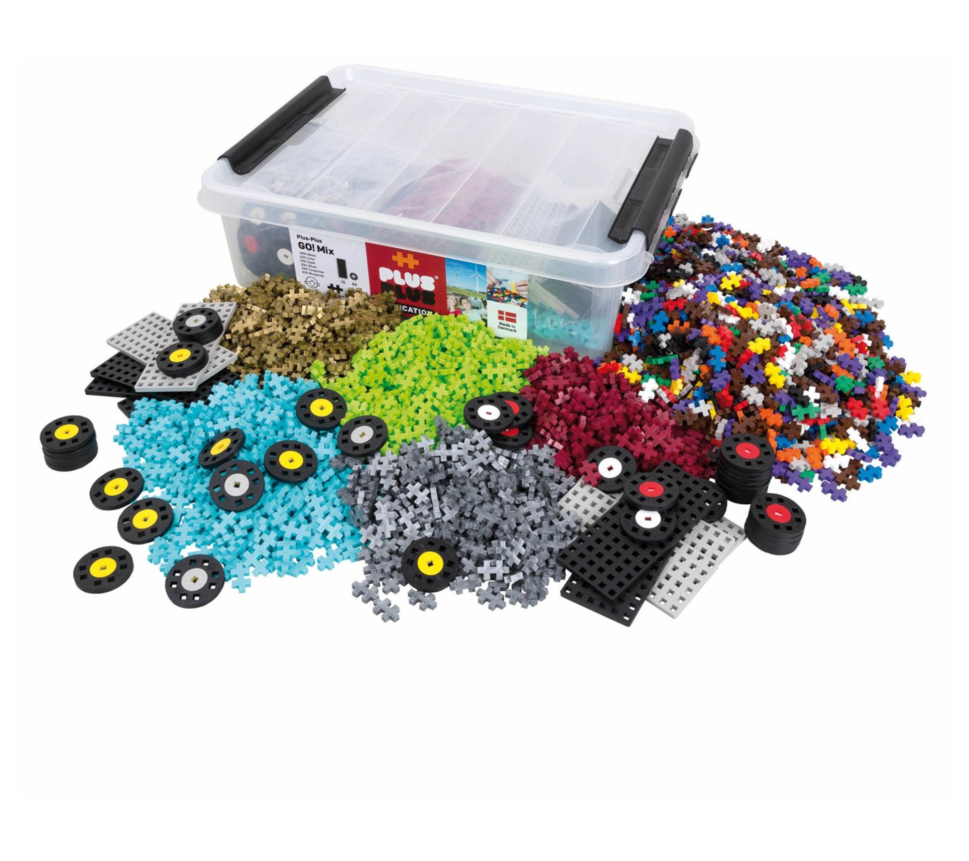 Plus-Plus GO! V ehicles Constru ction Tub Set - 2600pc