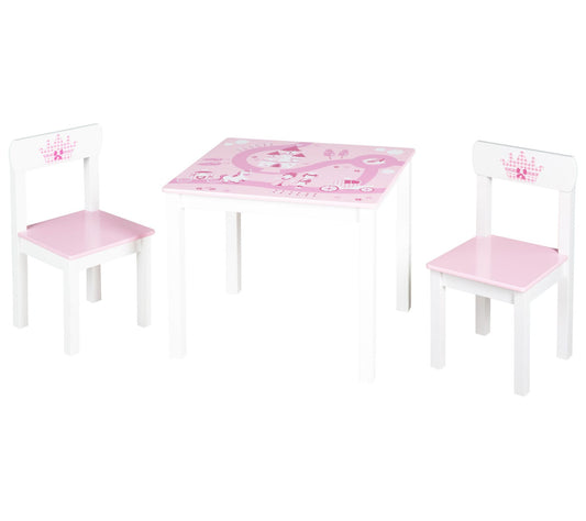 Roba-Kids Table & 2 Chair Wooden Children's Seating