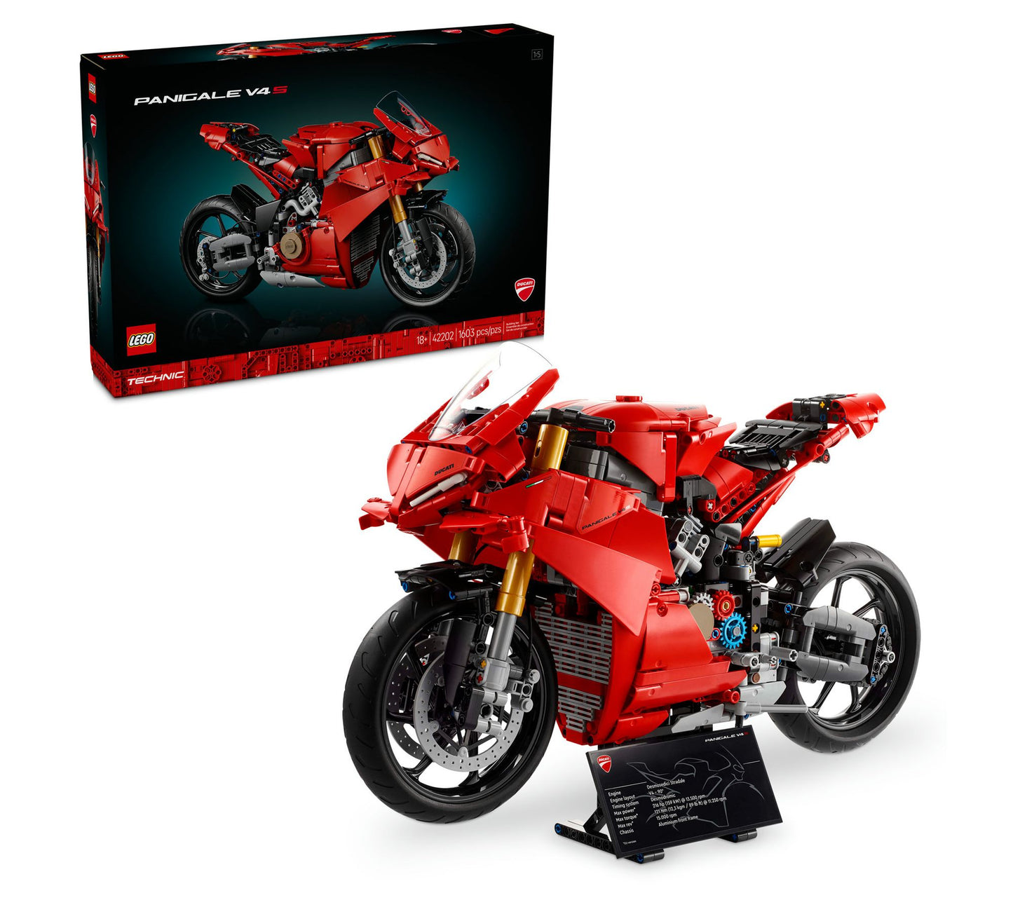 LEGO Technic Ducati Panigale V4 S Motorcycle Model 42202