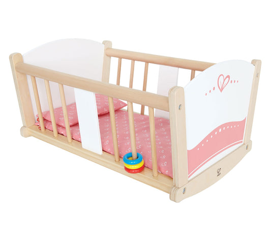 Hape Rock-A-Bye Toy Baby Doll Cradle