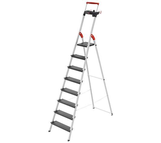 Hailo L100 TopLine 8-Step Aluminum Safety StepLadder