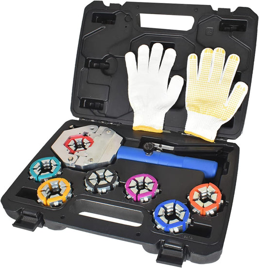 waltyotur Hydraulic Hose Crimper AC Crimping Tool Machine, Hydra-Krimp 71500 Handheld Hydraulic Hose Crimping Tool, Air Conditioning Repaire Ac Hose Crimper for Barbed and Beaded Hose Fittings
